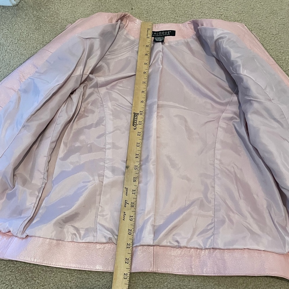 Dialogue Pink Leather Jacket - Picture 8 of 13